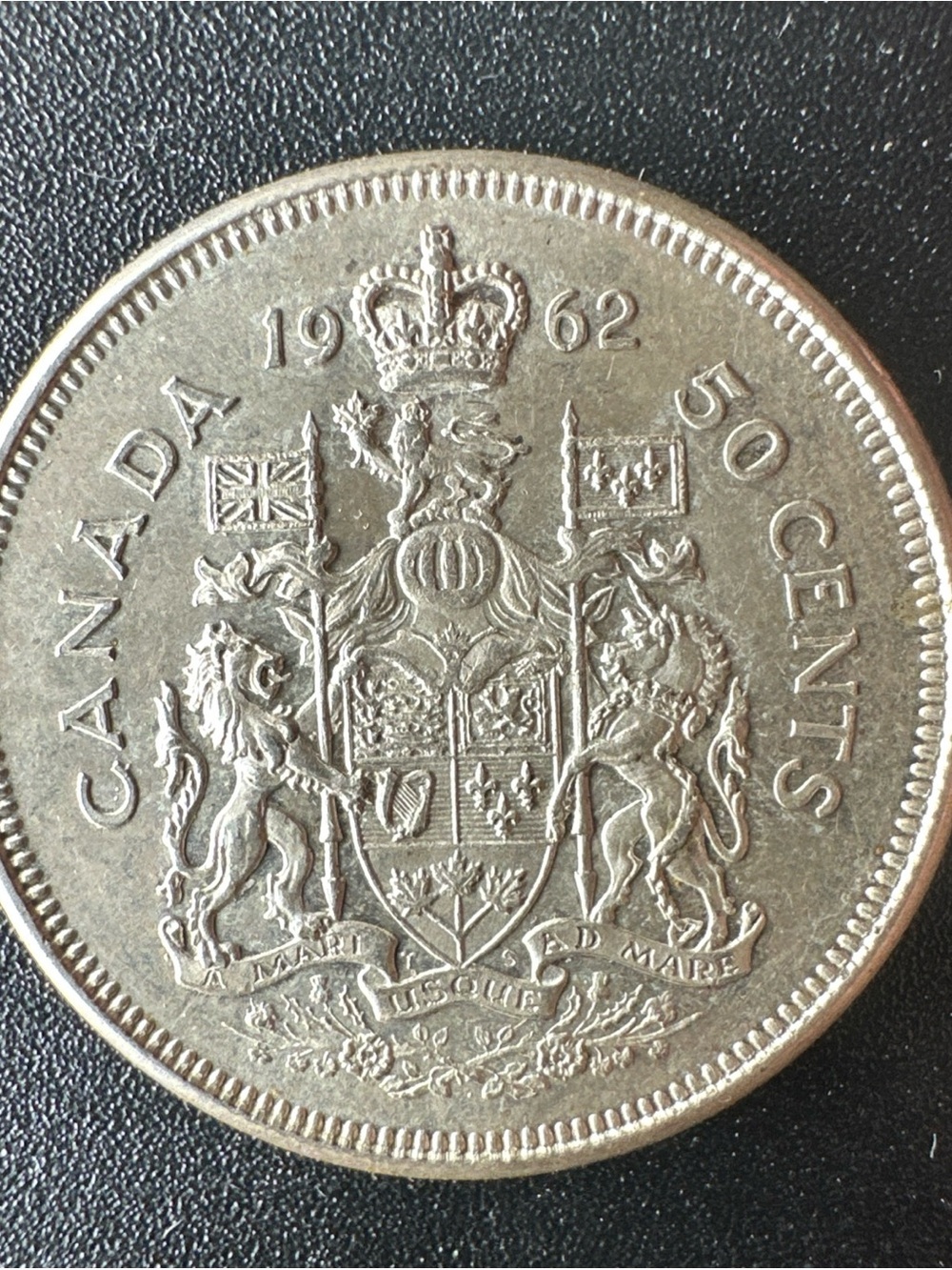 1962 Canada 50 Cents Elizabeth II Silver Half Dollar Coin Fifty Cent - Rare Coin